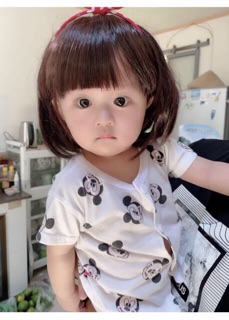 Tóc giả cho bé - màu nâu