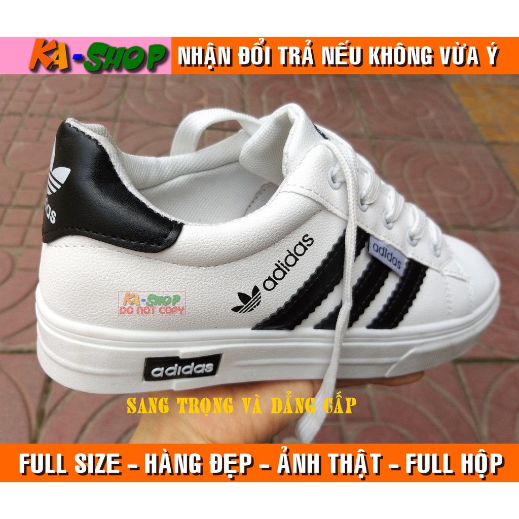 [FLASH SALE] Giày thể thao Adidas_trắng 3 vạch sọc ngang