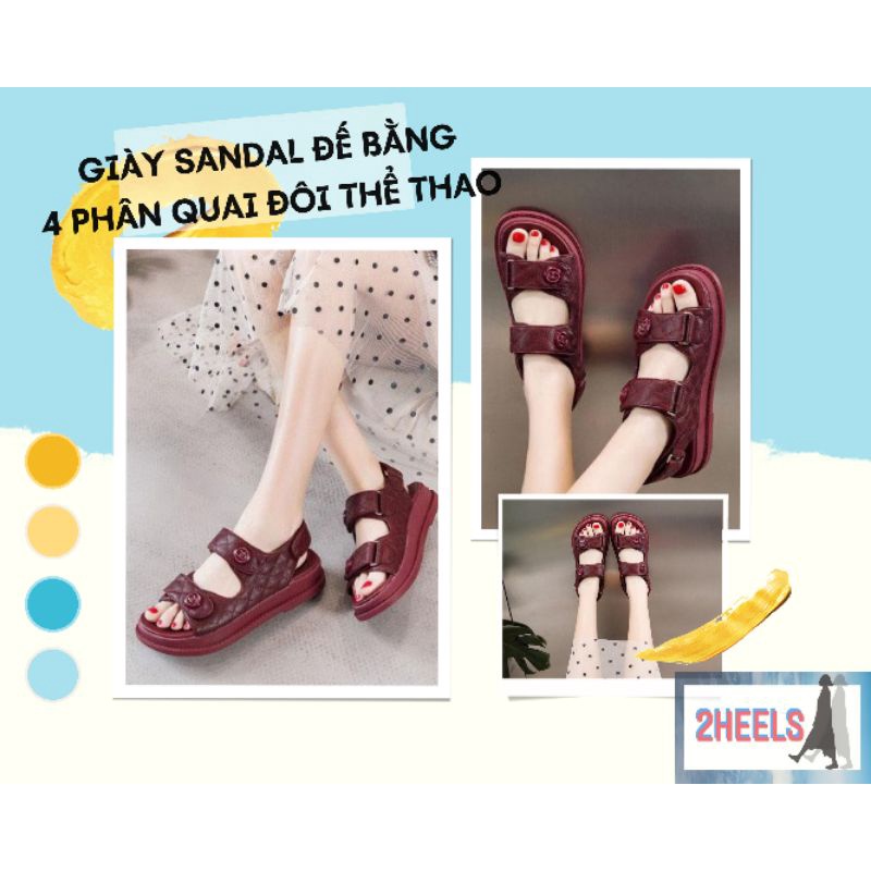 GIÀY SANDAL ĐẾ BẰNG - 5 PHÂN QUẢ TRÁM QUAI ĐÔI THỂ THAO