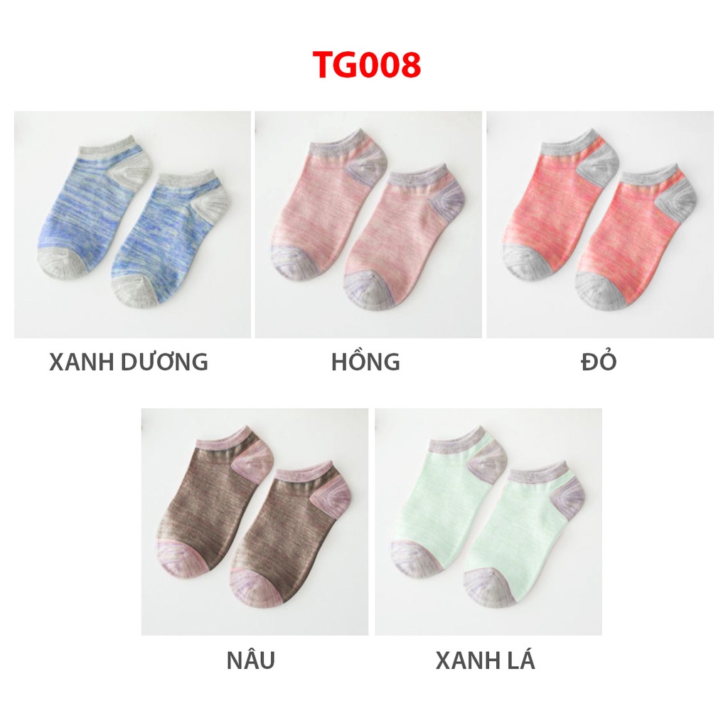Tất nam nữ ngắn cổ Sumio_offical vớ nữ cổ ngắn cute màu cầu vòng thoáng chân TG008