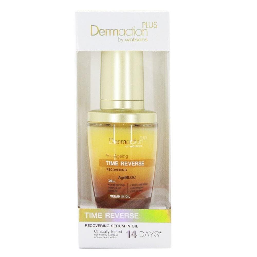 Serum Dermaction Plus By Watsons Anti-Ageing Time Reverse Recovering In Oil HuyếtThanh TrongDầu 28ml