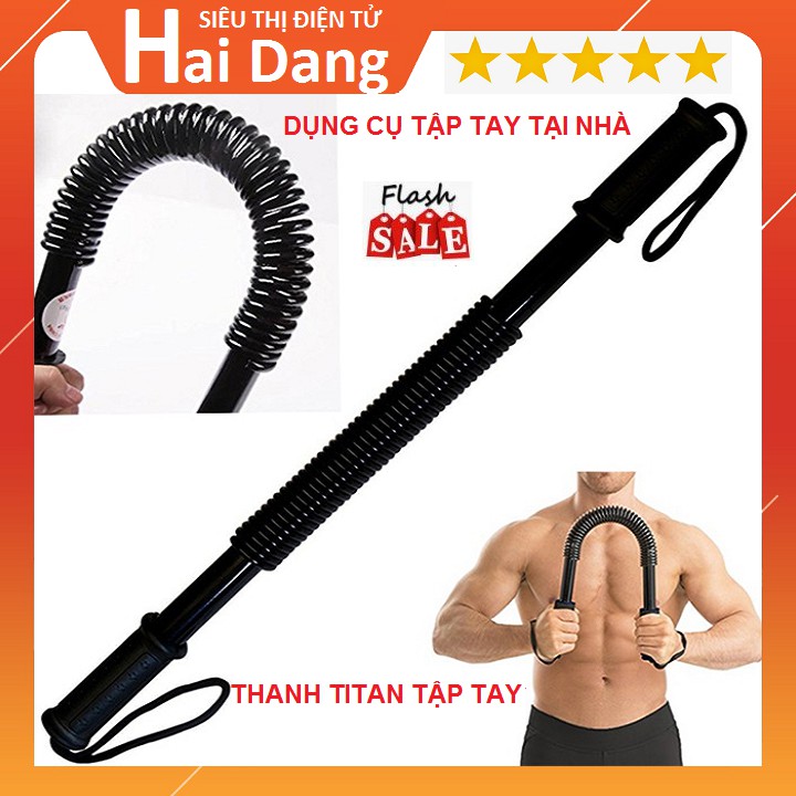 Dụng Cụ Tập Tay, Thanh Lò Xo Tập Tay Tại Nhà - Dùng Cho Nam Nữ Loại 30Kg - 40Kg - 50Kg - 60Kg