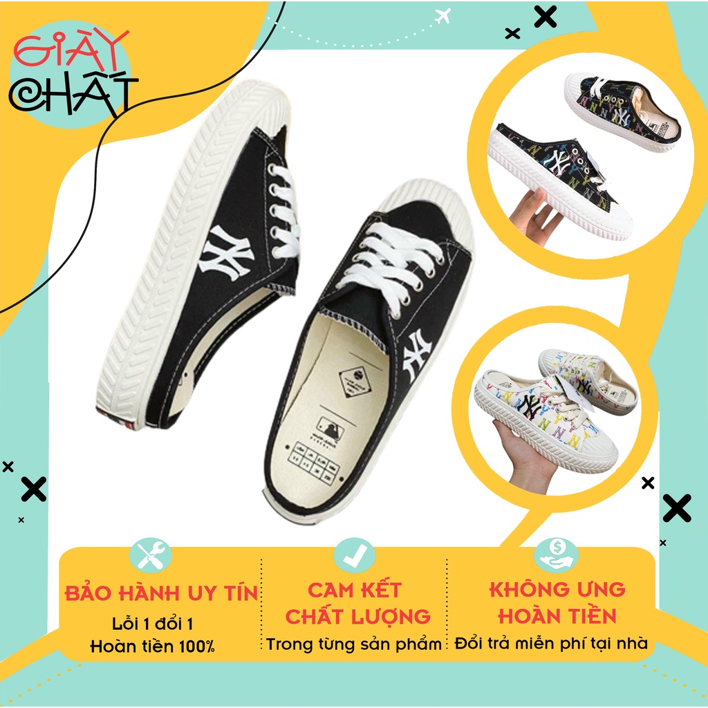 Giày Sục Thể Thao Nữ Thêu chữ,Sục nữ phối hoạ tiết, Giày sục thể thao đạp gót đế bánh mỳ xinh đẹp