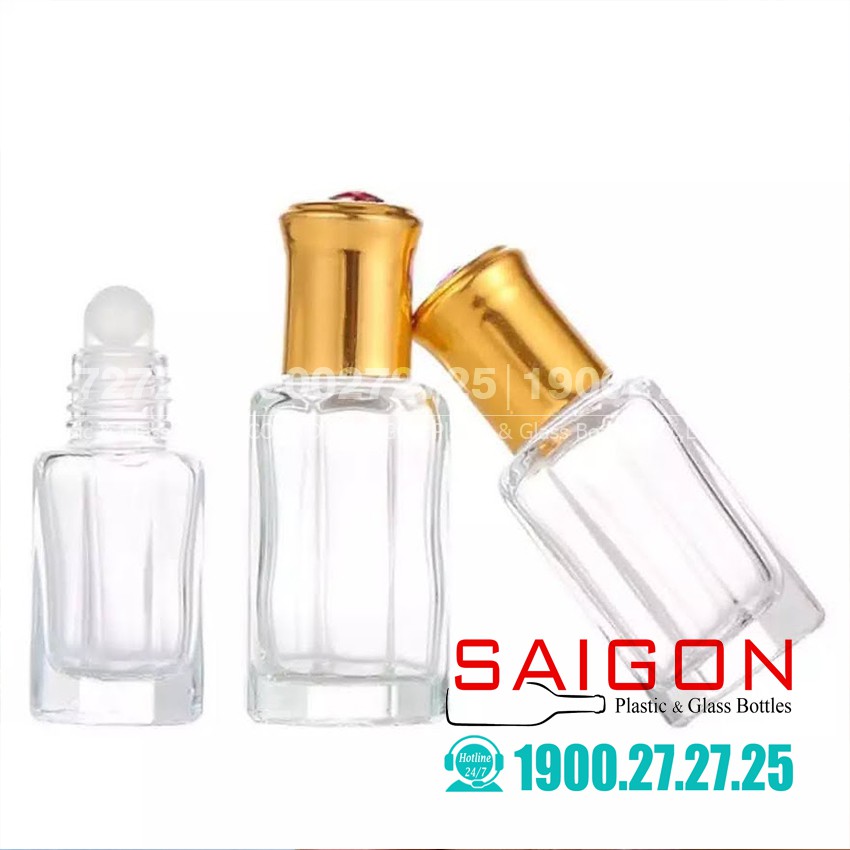 Chai Thủy Tinh Bi lăn Dubai 3ml , 6ml | Lọ Chiết Tinh Dầu , Lọ Chiết Serum , Lọ Chiết Mỹ Phẩm ,Lọ Chiếc Nước Hoa