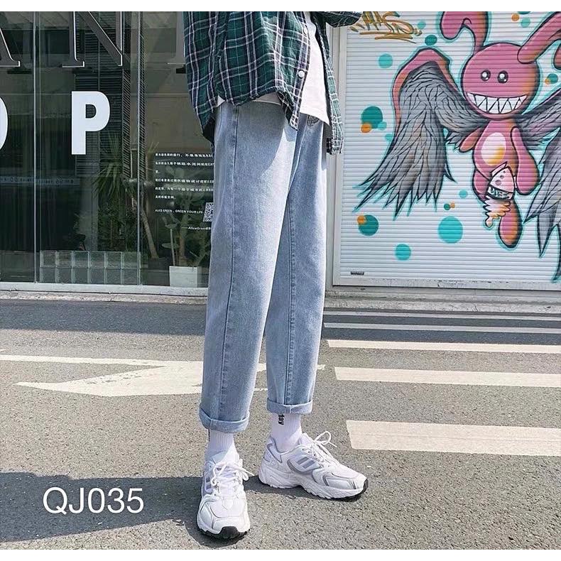 Quần Jean baggy nam phong cách Hàn Quốc dáng bò ống suông rộng màu đen - Xu hướng - Hottrend