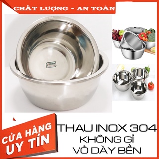 ⭕Giadụngchínhhãng⭕ Thau Thố Chậu Lòng Sâu, Siêu Dày Trộn Gỏi Trộn Bột Đánh Trứng Inox 304 Tithafac Chính Hãng