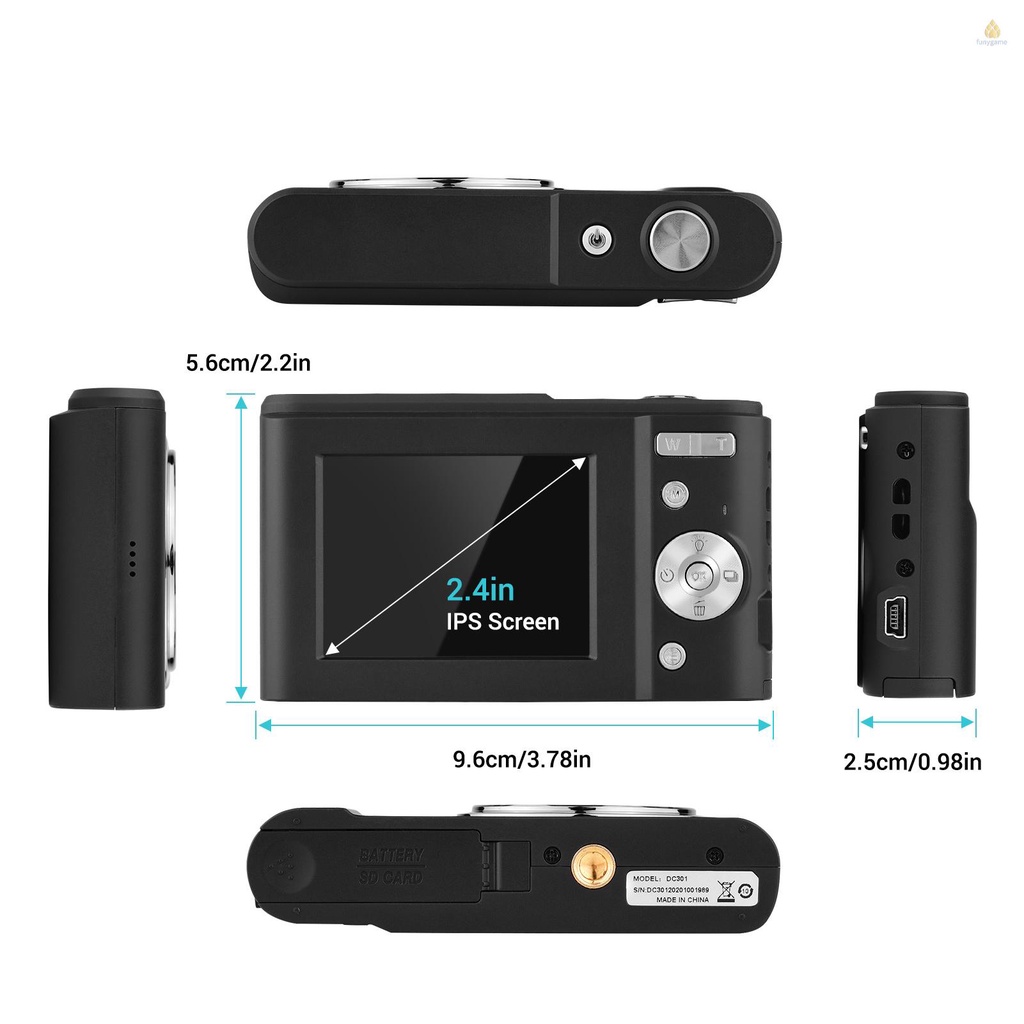 Máy ảnh kỹ thuật số Andoer 36MP 1080P 2.4-inch IPS màn hình 16x zoom 128GB kèm túi đựng và dây đeo 1/4
 | BigBuy360 - bigbuy360.vn