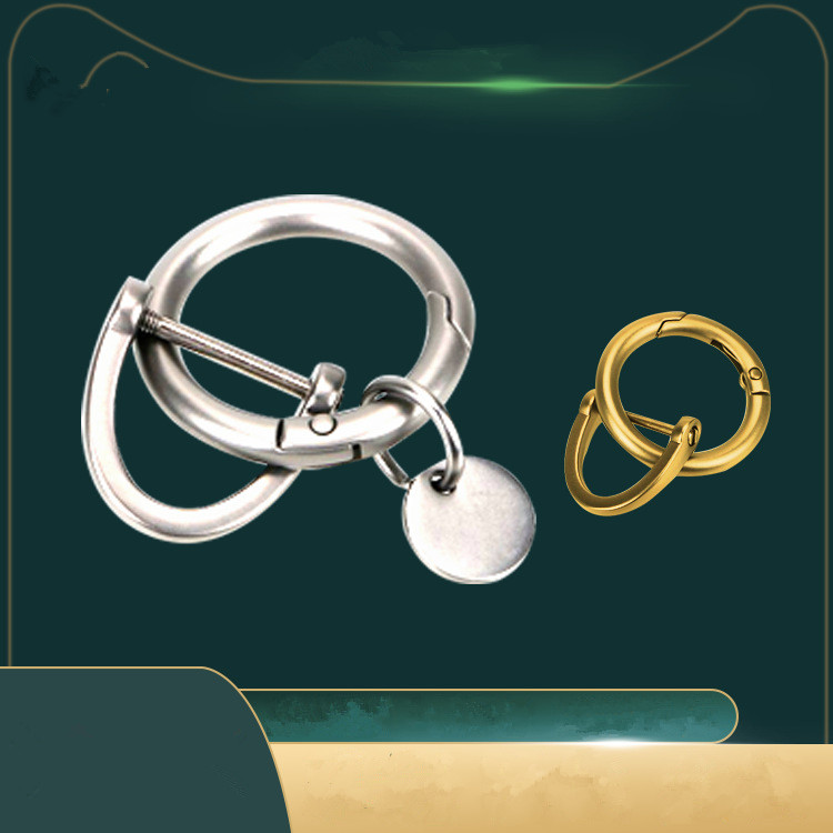 Móc Khóa Kim Loại Hình Chữ D Phong Cách Cổ Điển