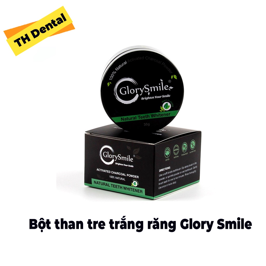 Bột than tre hoạt tính trắng sáng răng thơm miệng chính hãng GLORY SMILE - Vệ sinh chăm sóc răng miệng tại nhà