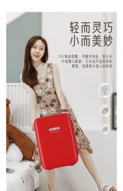 Tủ Lạnh mini Kenmin 10L bảo quản mỹ phẩm, sữa mẹ