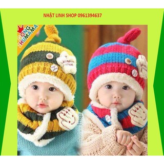 Set mũ khăn len hình sao cho bé - CÓ ẢNH THẬT