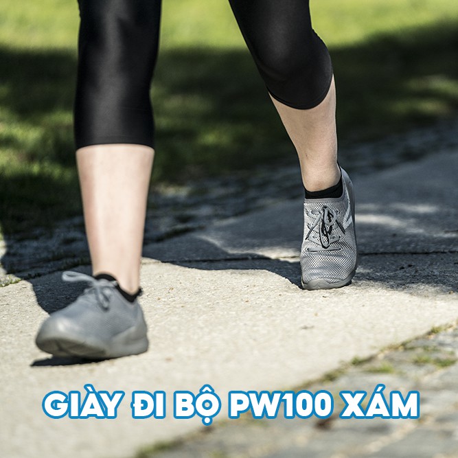 Giày thể thao nữ Decathlon newfeel PW 100 dành cho đi bộ nhanh - Xám Đậm