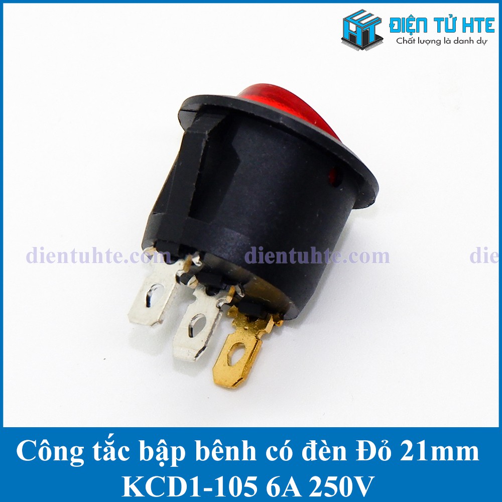 Công tắc bập bênh tròn KCD1-105 6A có đèn