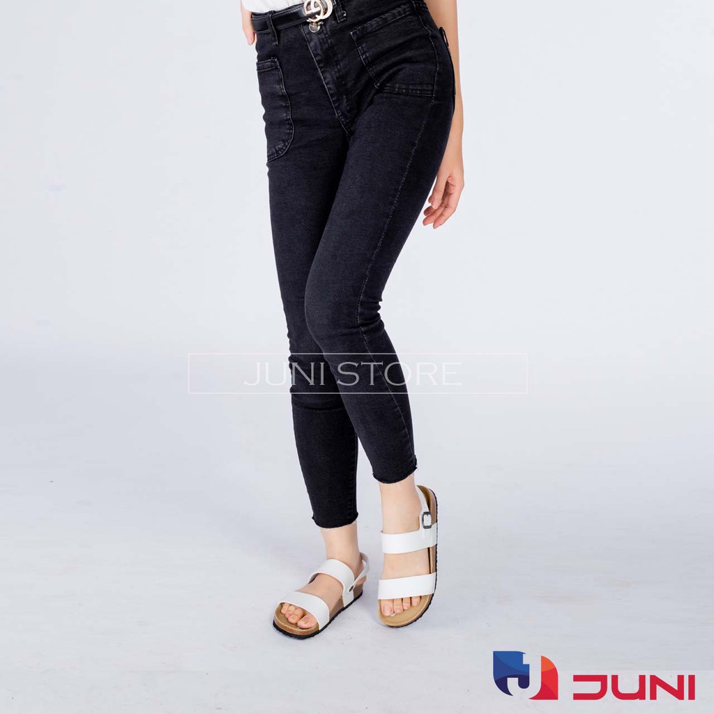 [VNXK] PU15 Trắng - Dép sandal quai ngang Unisex da PU, đế trấu Bioline Birken - Xuất khẩu châu Âu - Juni Store