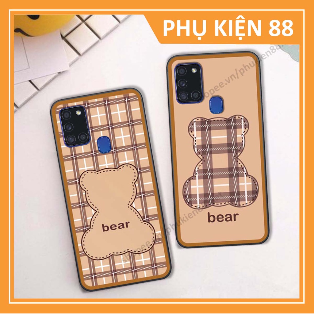 Ốp lưng Samsung A21s ốp điện thoại LineBear, bé tóc xù, hoa siêu đẹp