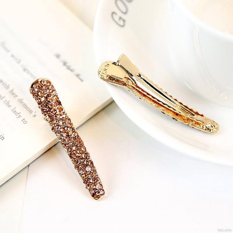 Kẹp tóc kim loại đính hạt giả ngọc trai lấp lánh tạo kiểu tóc độc đáo