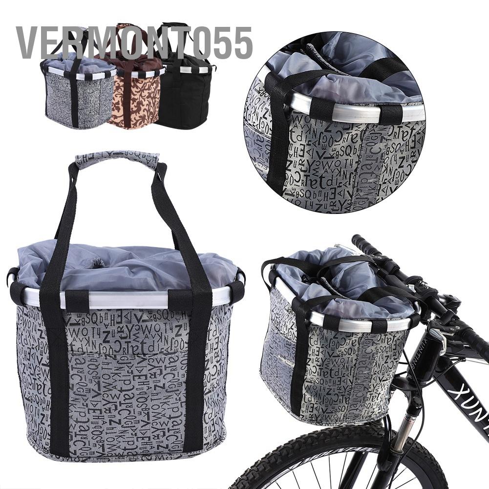 Có thể bán buôn Xe đạp Giỏ Xe đạp Khung phía trước Túi vận chuyển Thanh lưu trữ Túi đựng đồ Gấp Vermont055 Hàng giao ngay