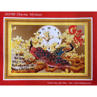 Tranh thêu chữ thập Cha mẹ 56707-91x62cm