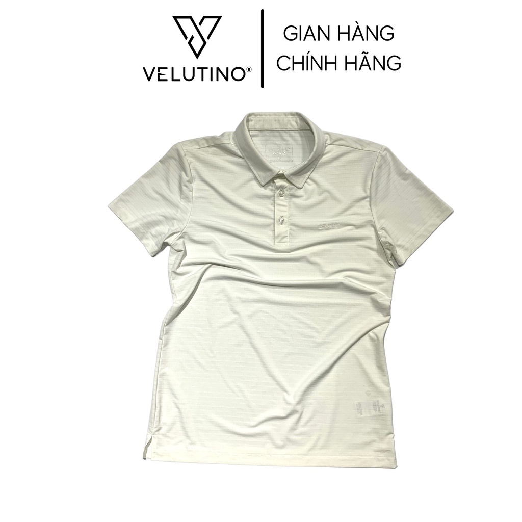 Áo polo nam Velutino ngắn tay cổ bẻ kẻ ngang cotton mềm mại