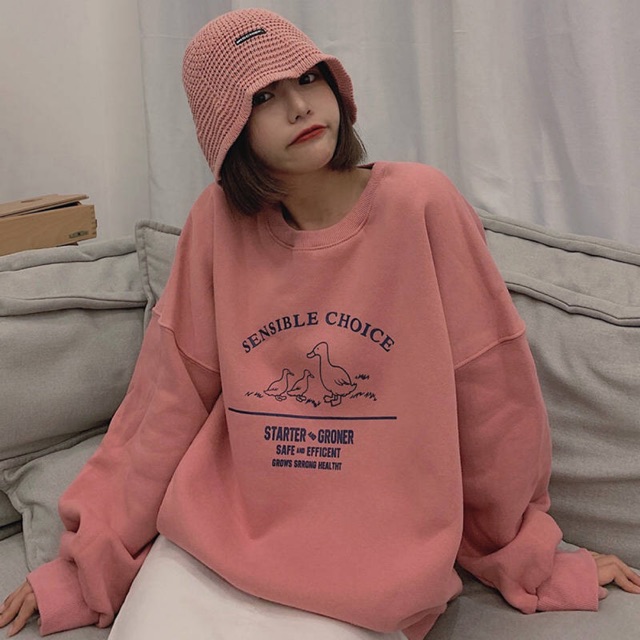 Sweater Ulzzang Hồng ( Ảnh thật ở cuối )