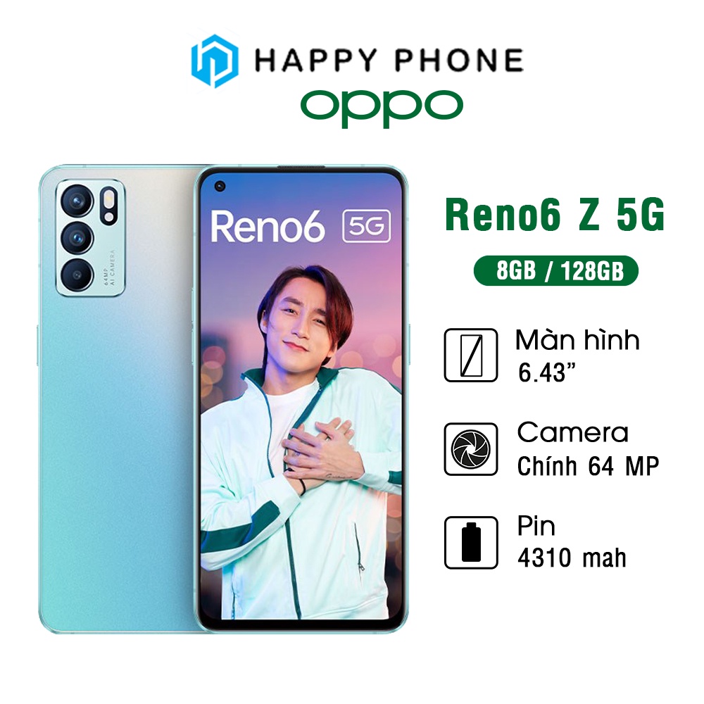 Điện Thoại Oppo Reno6 Z 5G (8GB/128GB) - Hàng Chính Hãng, Mới 100%, Bảo Hành 12 Tháng