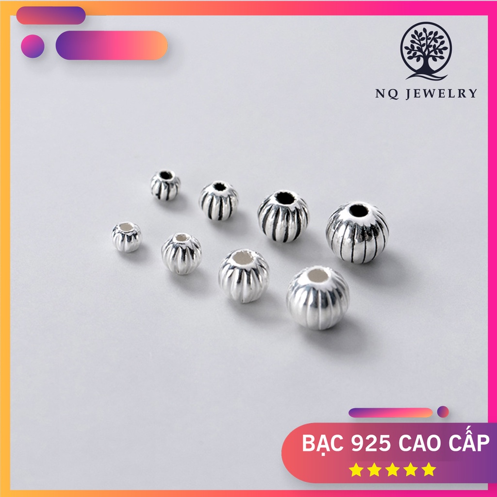Charm bi bạc họa tiết
