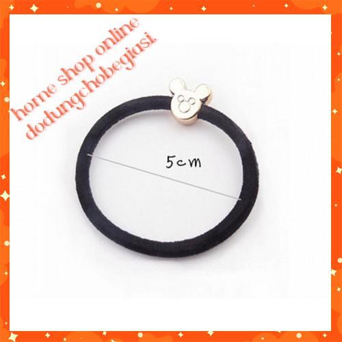 Set 5 chun buộc tóc đen đơn giản