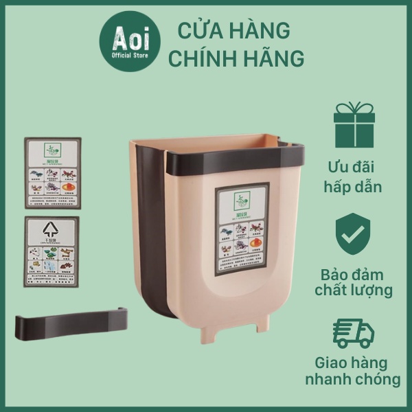 Thùng Rác Gấp Gọn Thông Minh Treo Cạnh Tủ Bếp Size To Tiện Lợi - Aoi Official Store