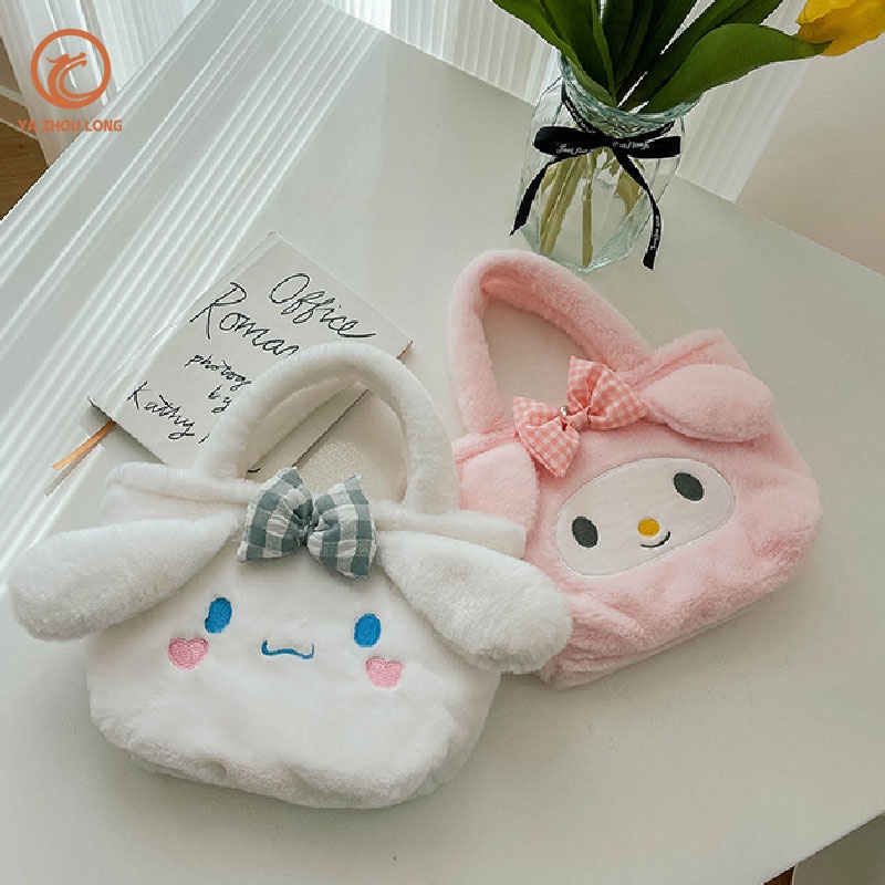 Túi Xách Lông Nhung Kiểu Hoạt Hình Nhật Bản Dễ Thương Xinh Xắn Cho Bé