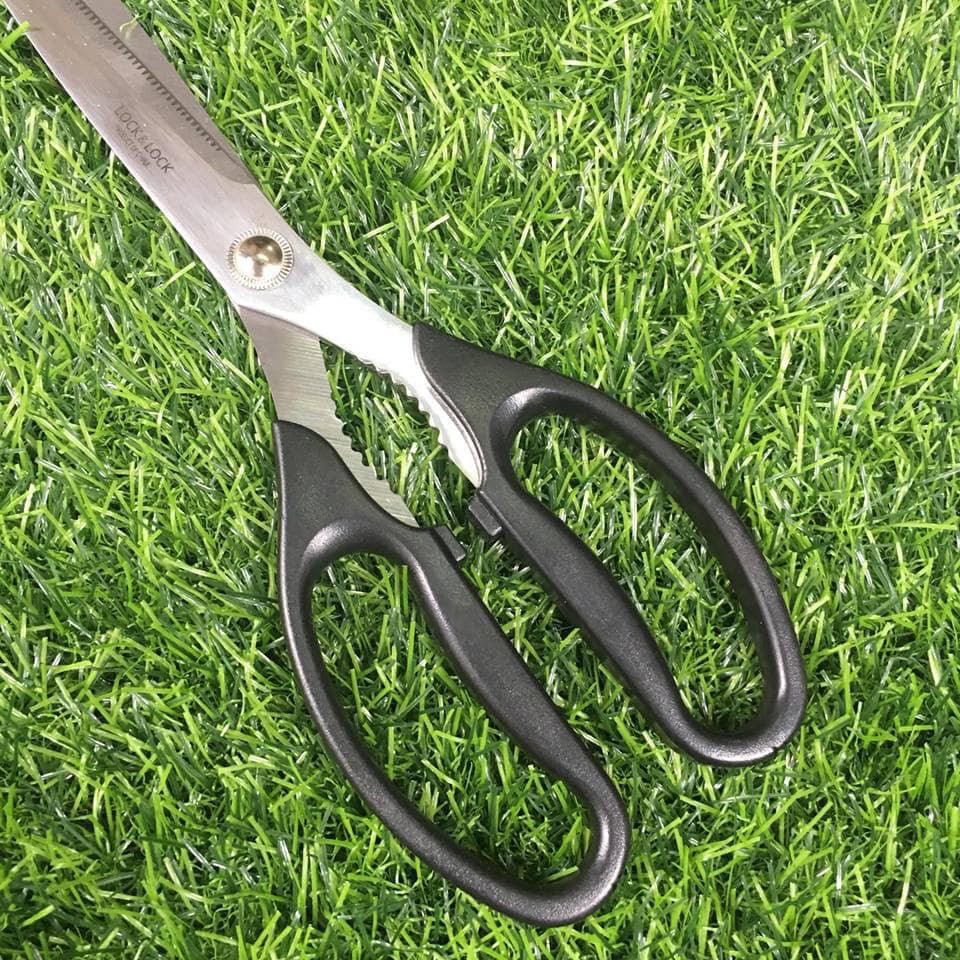 Kéo cắt thịt nướng Lock&amp;Lock Two Handle Bulgogi Scissors F00096 25cm Màu đen