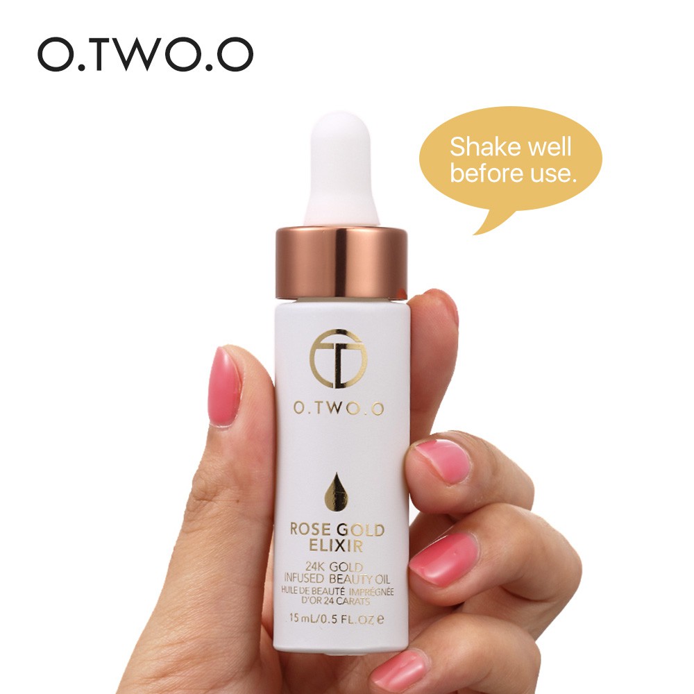 Tinh Chất O.TWO.O Vàng Hồng 24k Tạo Lớp Lót Trang Điểm Dưỡng Ẩm Chăm Sóc Da Khô 15ml