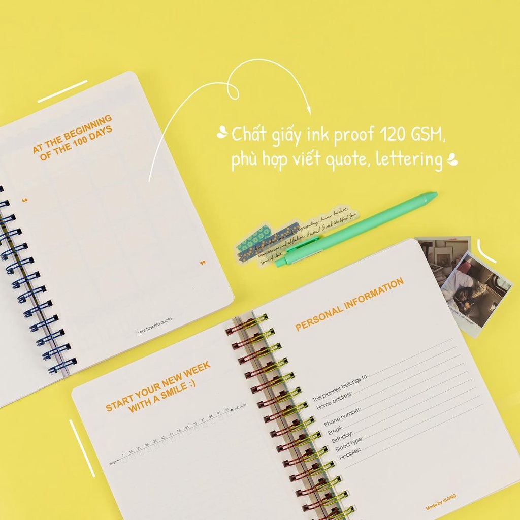 [Sổ kế hoạch] Sổ lò xo kép Study Planner A5; MS: 946