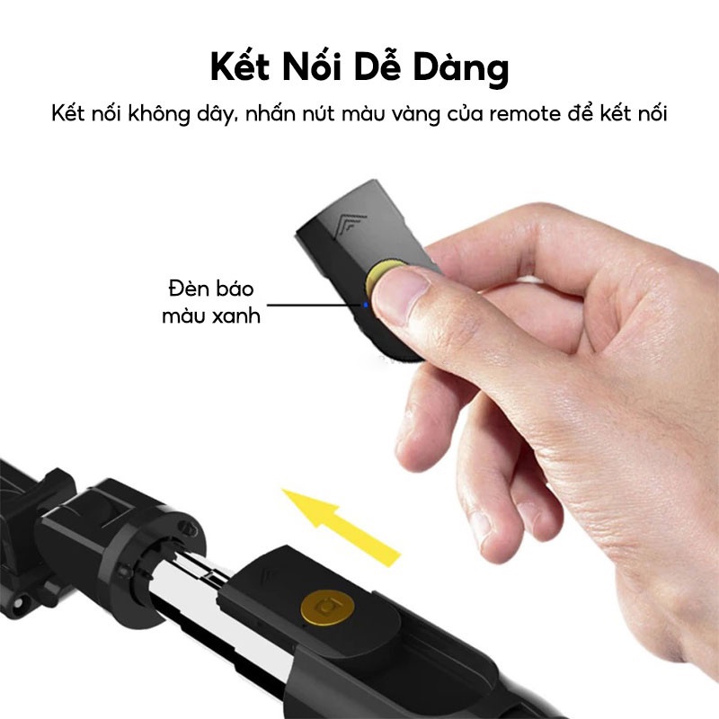 Gậy tự sướng kiêm chân đế K07 có remote - Hỗ trợ chụp ảnh, quay phim, quay tiktok hiệu quả