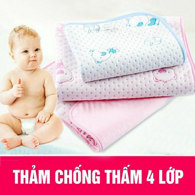 Chiếu xốp 4 lớp chống thấm cho bé