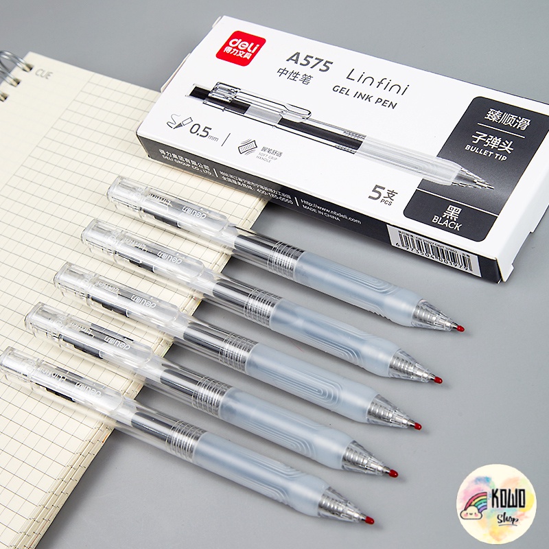 Bút Bi Mực Gel Deli A575 Cao Cấp Ngòi 0.5mm Tiện Dụng Sang Trọng B13