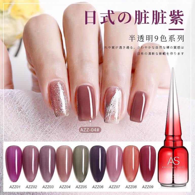 Sơn Gel AS vỏ đỏ Mã AZZ ( Cam Kết Chính Hãng - làm khô sơn gel bằng máy hơ uvled )