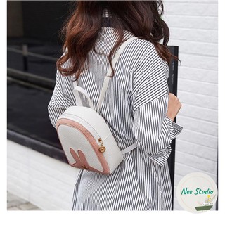 ba lô nữ thời trang kiêm túi xách nữ và túi đeo chéo nữ tai thỏ đính ong 3 in 1 hot nhất