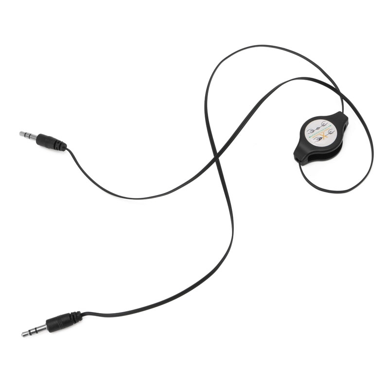 Cáp âm thanh MP3/4/5 dạng dây rút jack 3.5mm dài 80cm tiện dụng cho ô tô