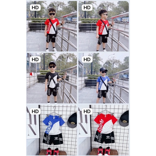 SIZE 20-30kg: Bộ A di das chéo cực lạ và phong cách cho bé trai bé gái - BDC22
