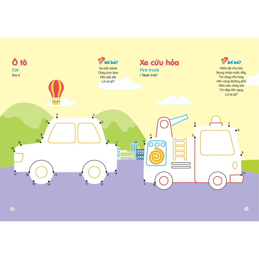 Sách - TÔ MÀU NỐI SỐ, GIẢI ĐỐ THÔNG MINH (Dành cho trẻ từ 2-6 tuổi)