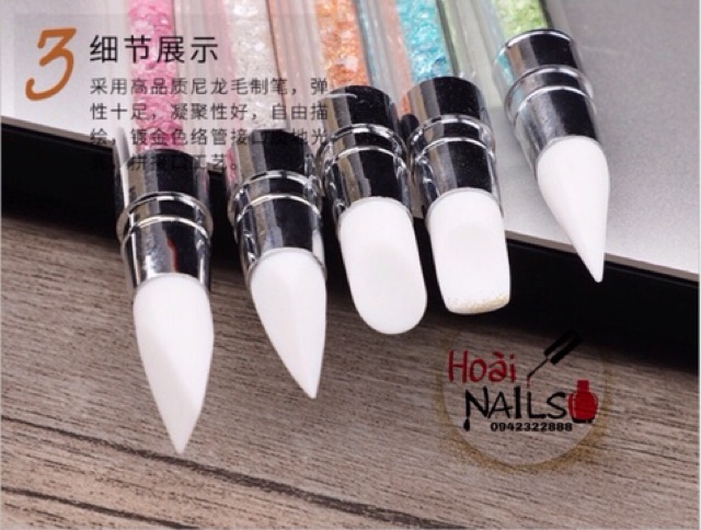 Set bút đắp gel khô, miết floi - Phụ kiện Nail Giá Rẻ