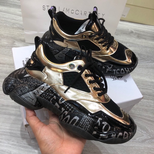 Giày thể thao nữ siêu ngầu vàng - bạc (chat trước check size)