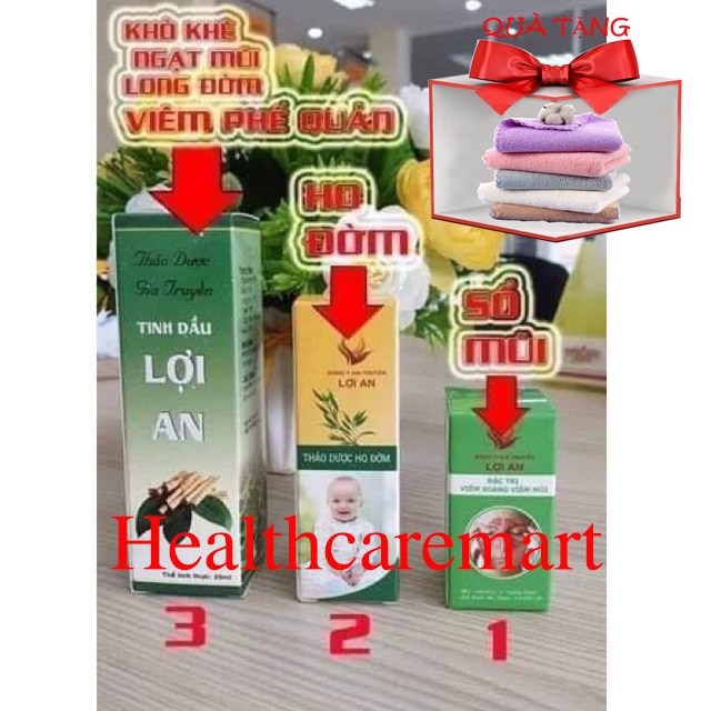 Combo 3 Lọ Tinh Dầu Lợi An hết Ho, Sổ Mũi, khò khè phế quản ,mũi xanh cảm lạnh mẩn ngứa, côn trùng đốt cho bé