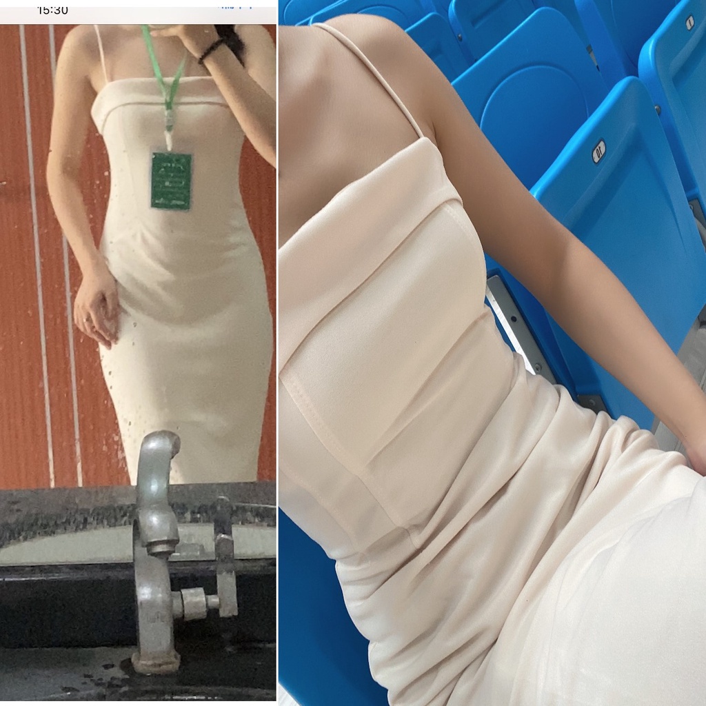[SẴN S L] Đầm Body 2 Dây Dáng Dài Sexy Vải Co Dãn Có Lớp Lót Phong Cách Hàn Quốc VD119 ICC Official Store