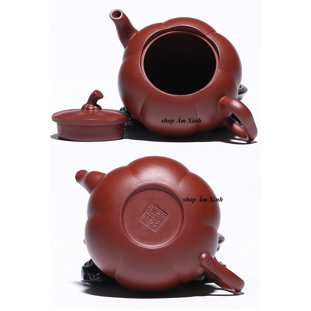 Ấm Tử Sa Nghi Hưng Quả Bí 200 ml (Đại Hồng Bào)