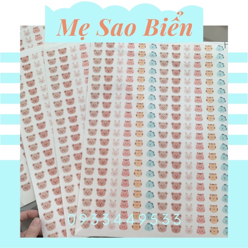 Sticker in nhiệt dán bình sữa, đồ dùng cho bé chống nước