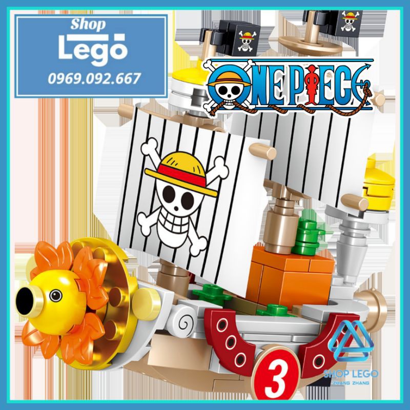 Xếp hình One Piece Tàu hải tặc Polar Tang - Nine Snake - Thousand Sunny - Going Merry Lego Minifigures PRCK 69855