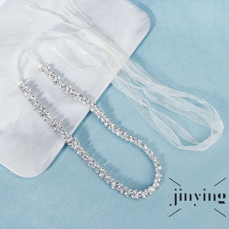 GETNOIVAS Thắt lưng đính đá nhân tạo phong cách sang trọng cho cô dâu