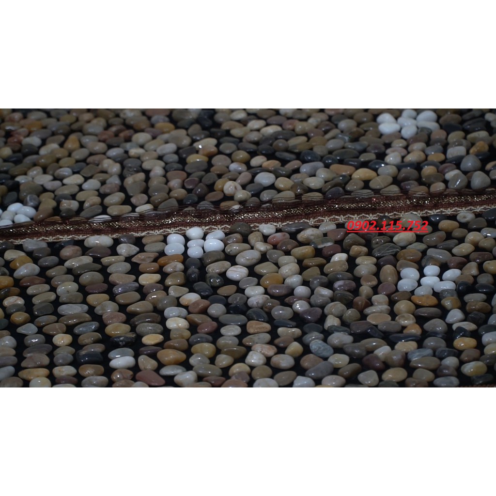 Thảm đá sỏi trải sàn để massage chân hình hoa đào 50cm x 200cm