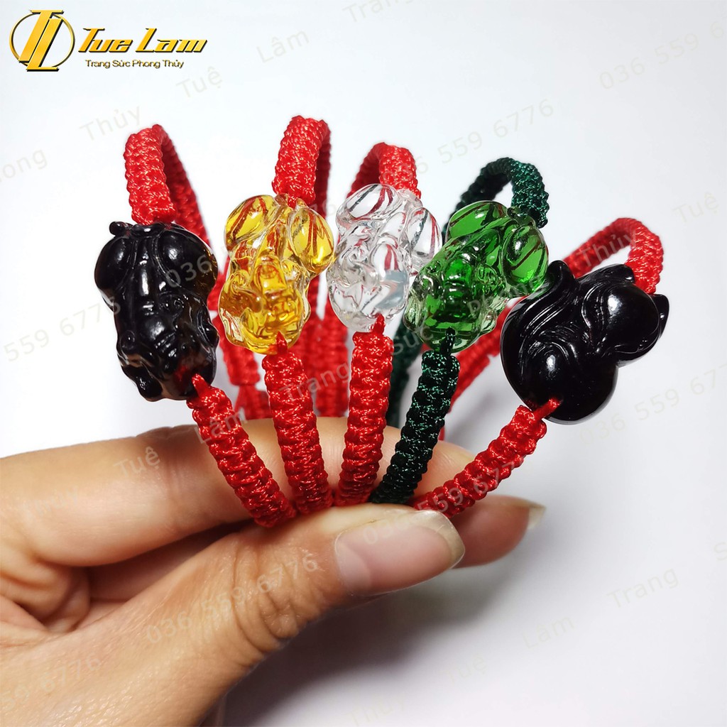 [Sale Hot] Vòng Tay Chỉ Handmade Charm Tỳ Hưu TA Hợp Mệnh